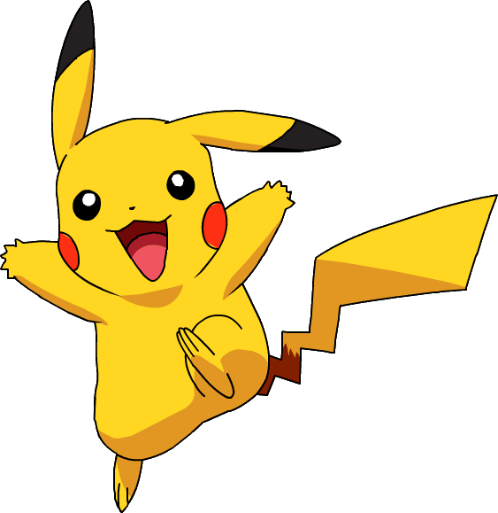 An image of pikachu jumping up in excitement